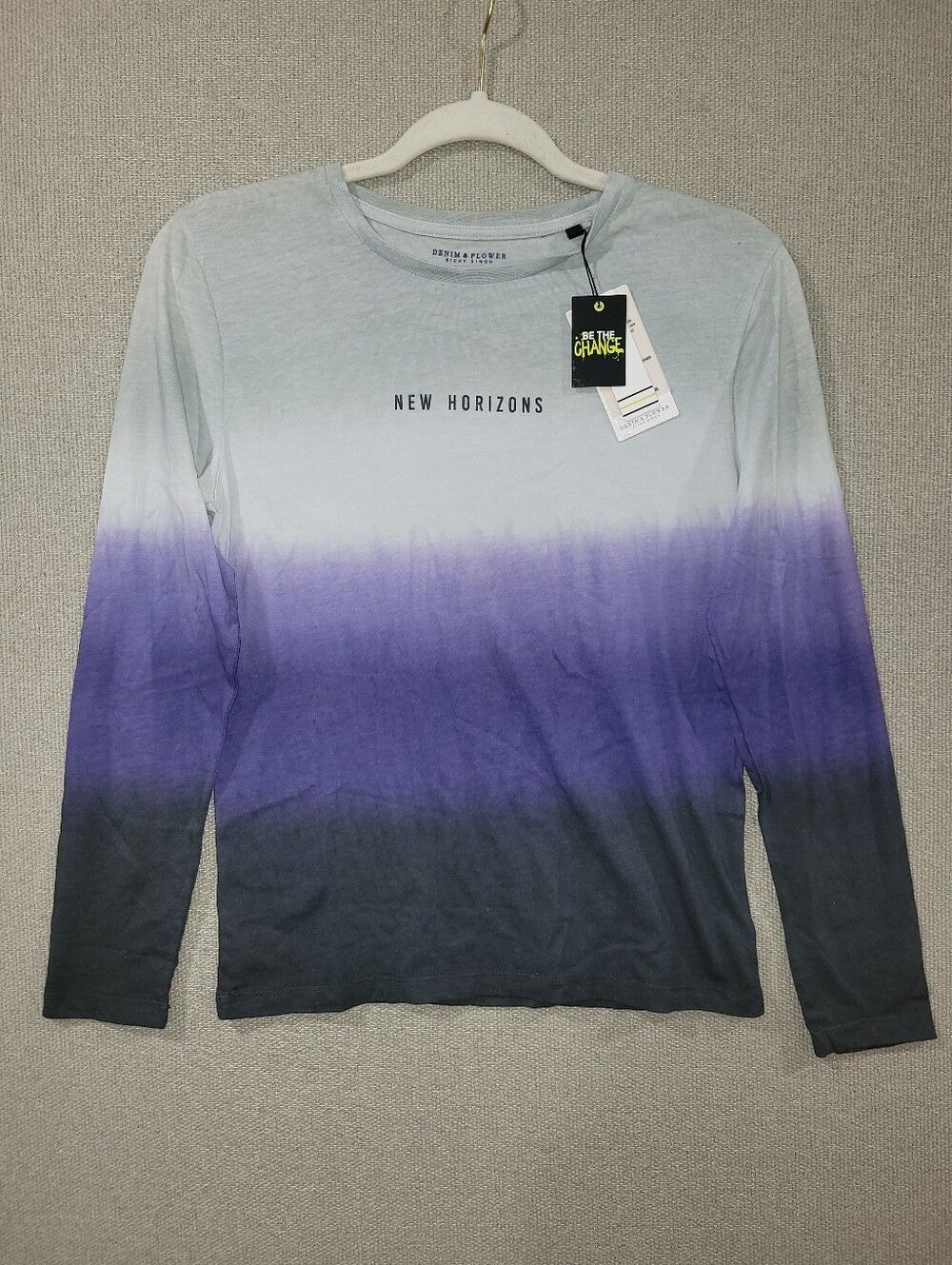 Denim & Flower Size 9/10 Ombre Longsleeve New Horizons Shirt NWT